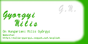 gyorgyi milis business card