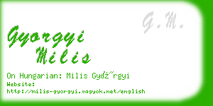 gyorgyi milis business card